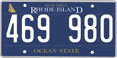 RI license plate 469980