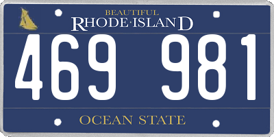 RI license plate 469981