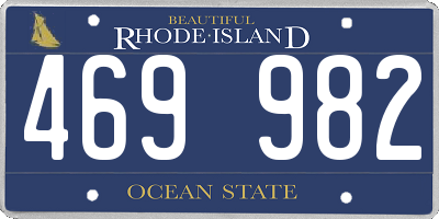 RI license plate 469982