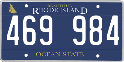 RI license plate 469984