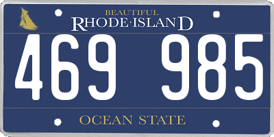 RI license plate 469985