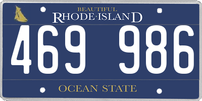 RI license plate 469986