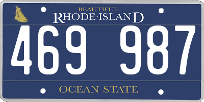 RI license plate 469987
