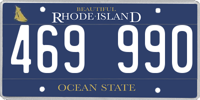 RI license plate 469990