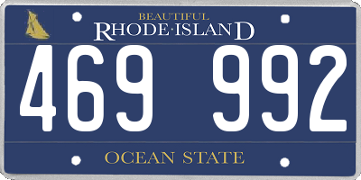 RI license plate 469992