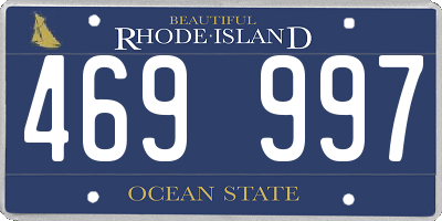 RI license plate 469997