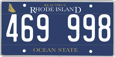 RI license plate 469998