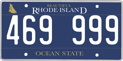 RI license plate 469999
