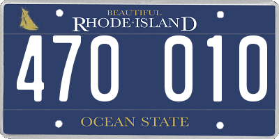 RI license plate 470010