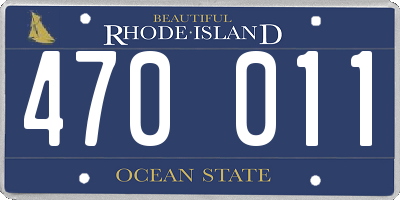 RI license plate 470011