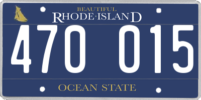 RI license plate 470015