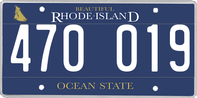 RI license plate 470019