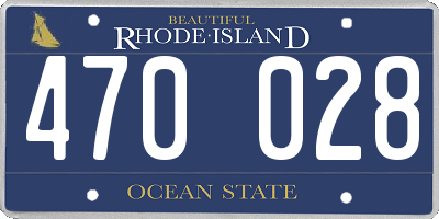 RI license plate 470028