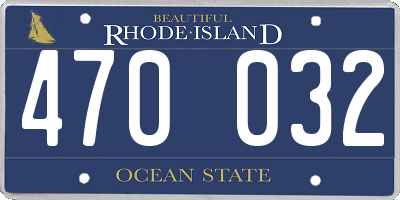 RI license plate 470032