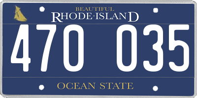 RI license plate 470035