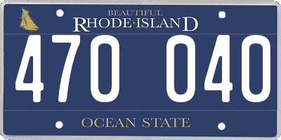 RI license plate 470040