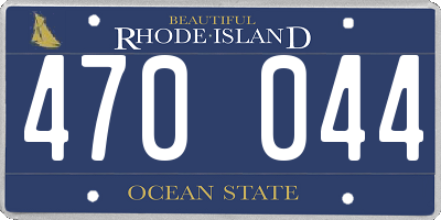 RI license plate 470044