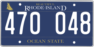 RI license plate 470048