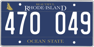 RI license plate 470049