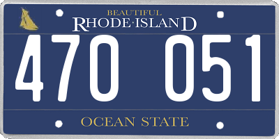 RI license plate 470051