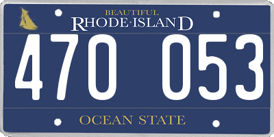 RI license plate 470053