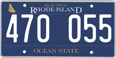 RI license plate 470055