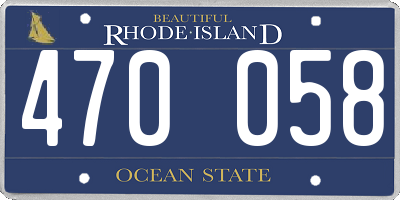 RI license plate 470058