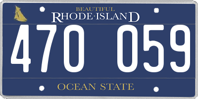 RI license plate 470059