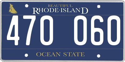 RI license plate 470060