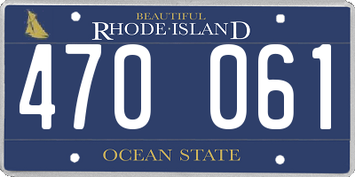 RI license plate 470061