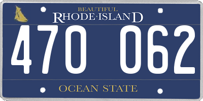 RI license plate 470062