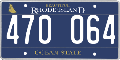 RI license plate 470064