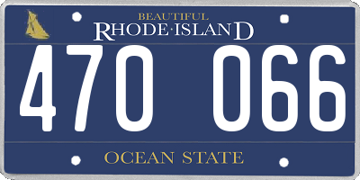 RI license plate 470066