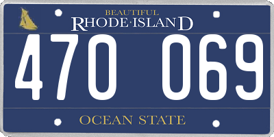 RI license plate 470069