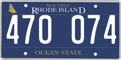 RI license plate 470074