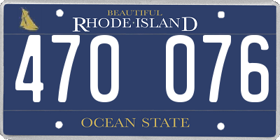 RI license plate 470076