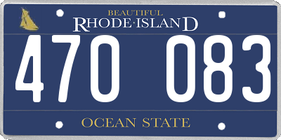 RI license plate 470083