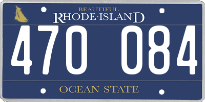 RI license plate 470084