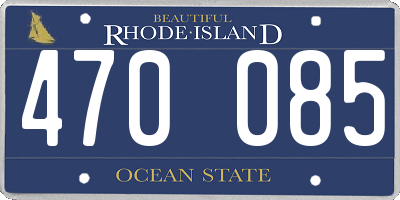 RI license plate 470085