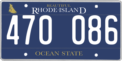RI license plate 470086