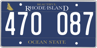 RI license plate 470087
