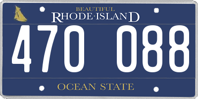 RI license plate 470088