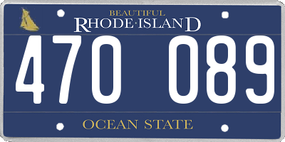 RI license plate 470089