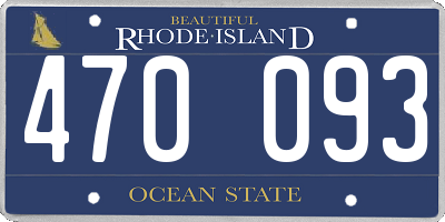 RI license plate 470093