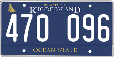 RI license plate 470096