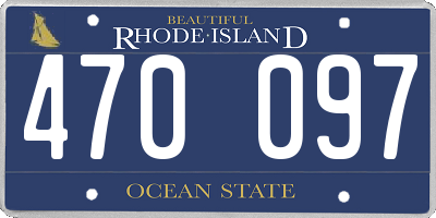 RI license plate 470097