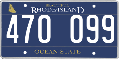 RI license plate 470099
