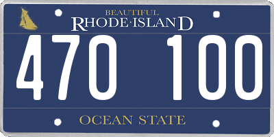 RI license plate 470100