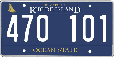 RI license plate 470101