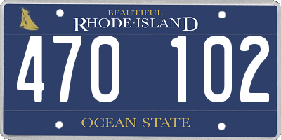RI license plate 470102